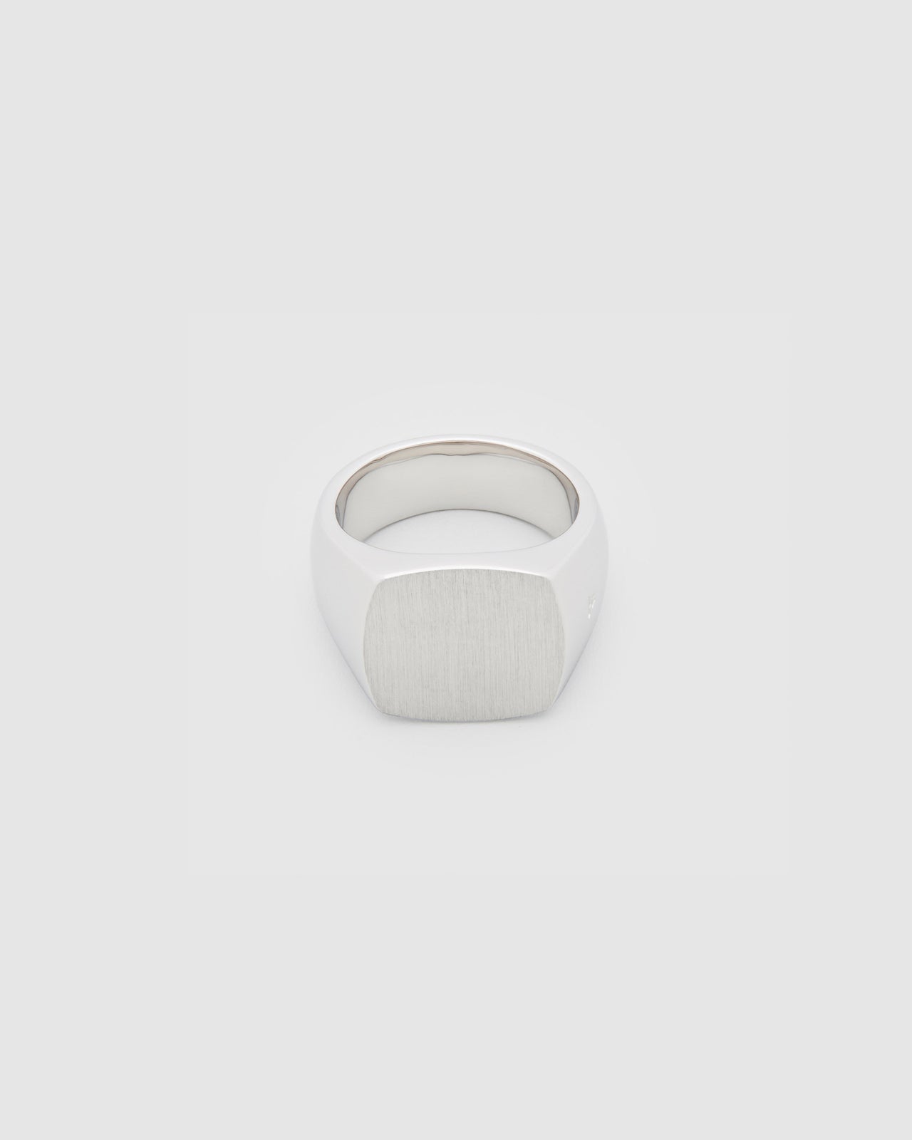 Tom Wood - Cushion Satin - Signet Ring - Sterling Silver