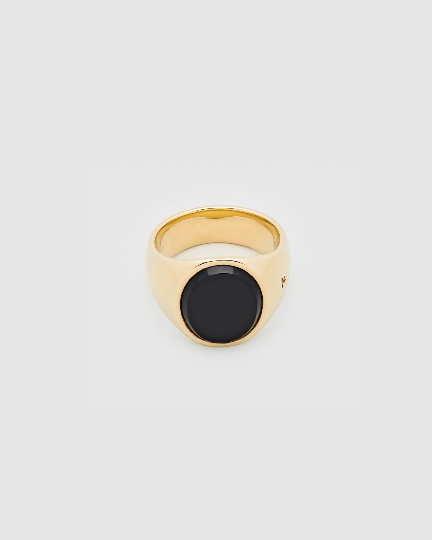 Oval Gold Black Onyx