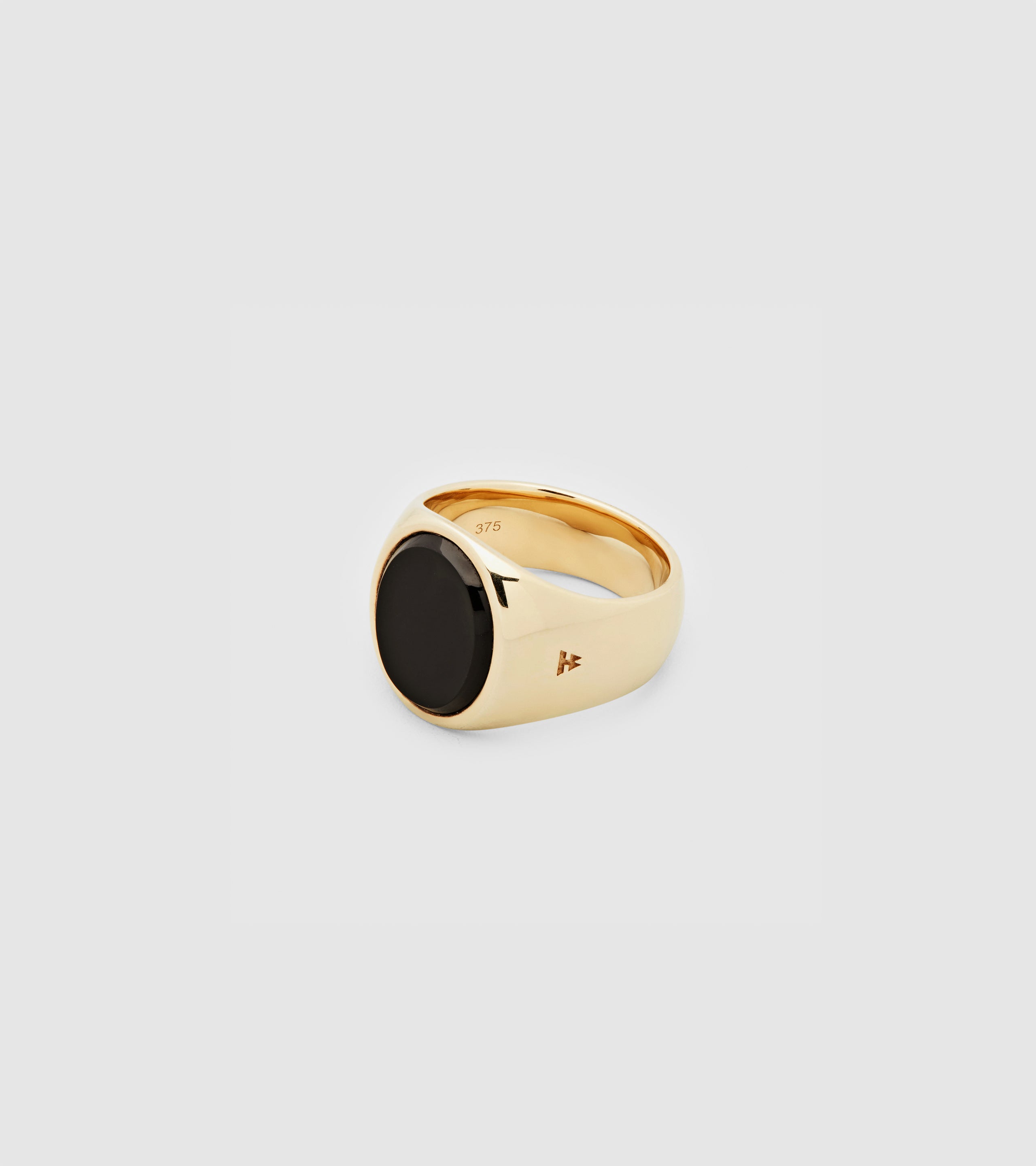 Oval Gold Black Onyx