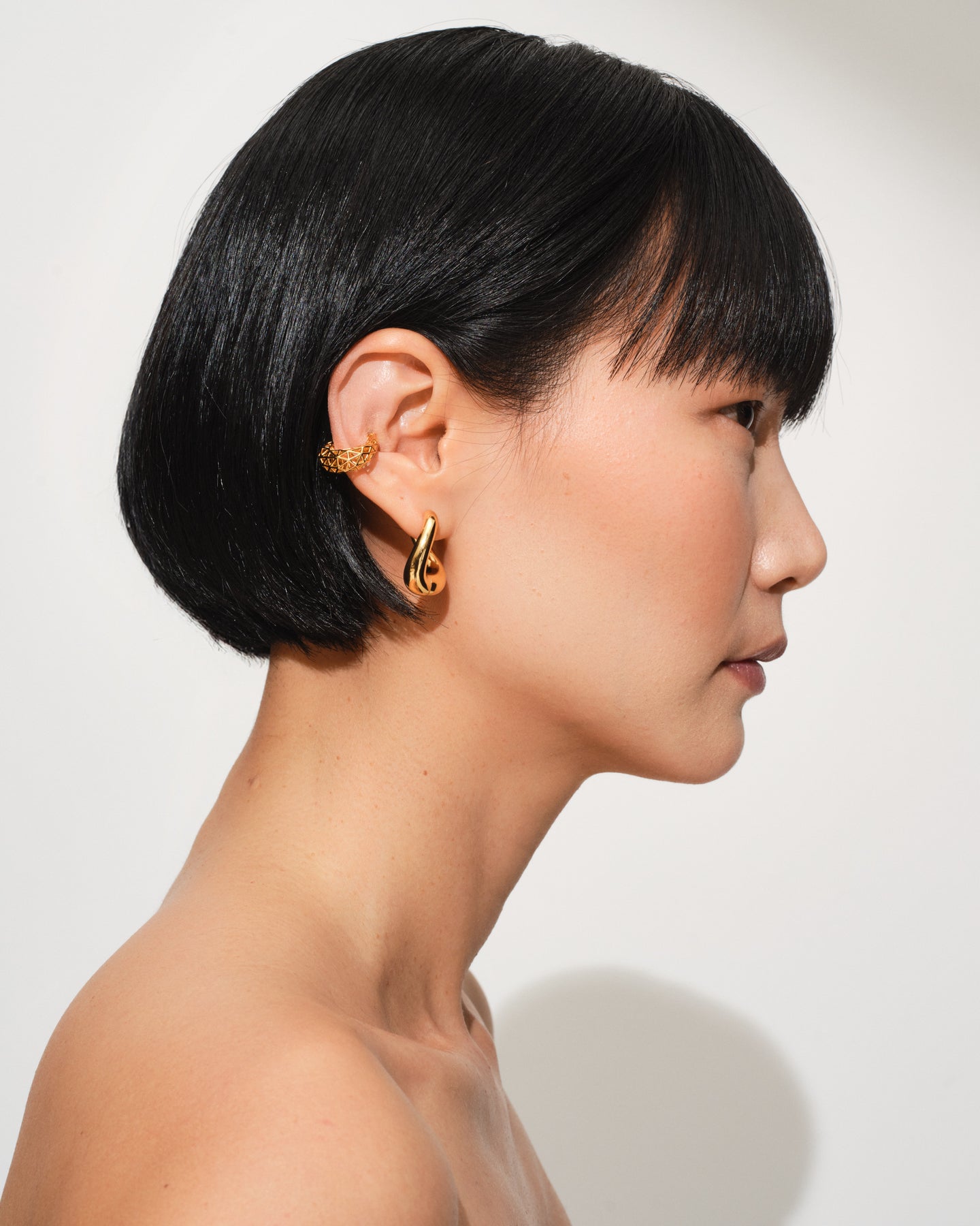 Maze Ear Cuff Gold