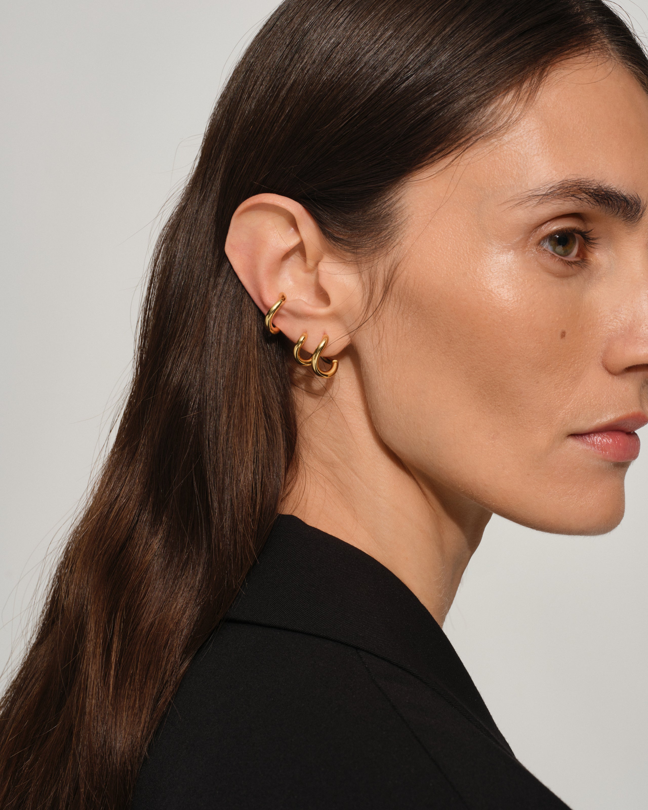River Ear Cuff Gold