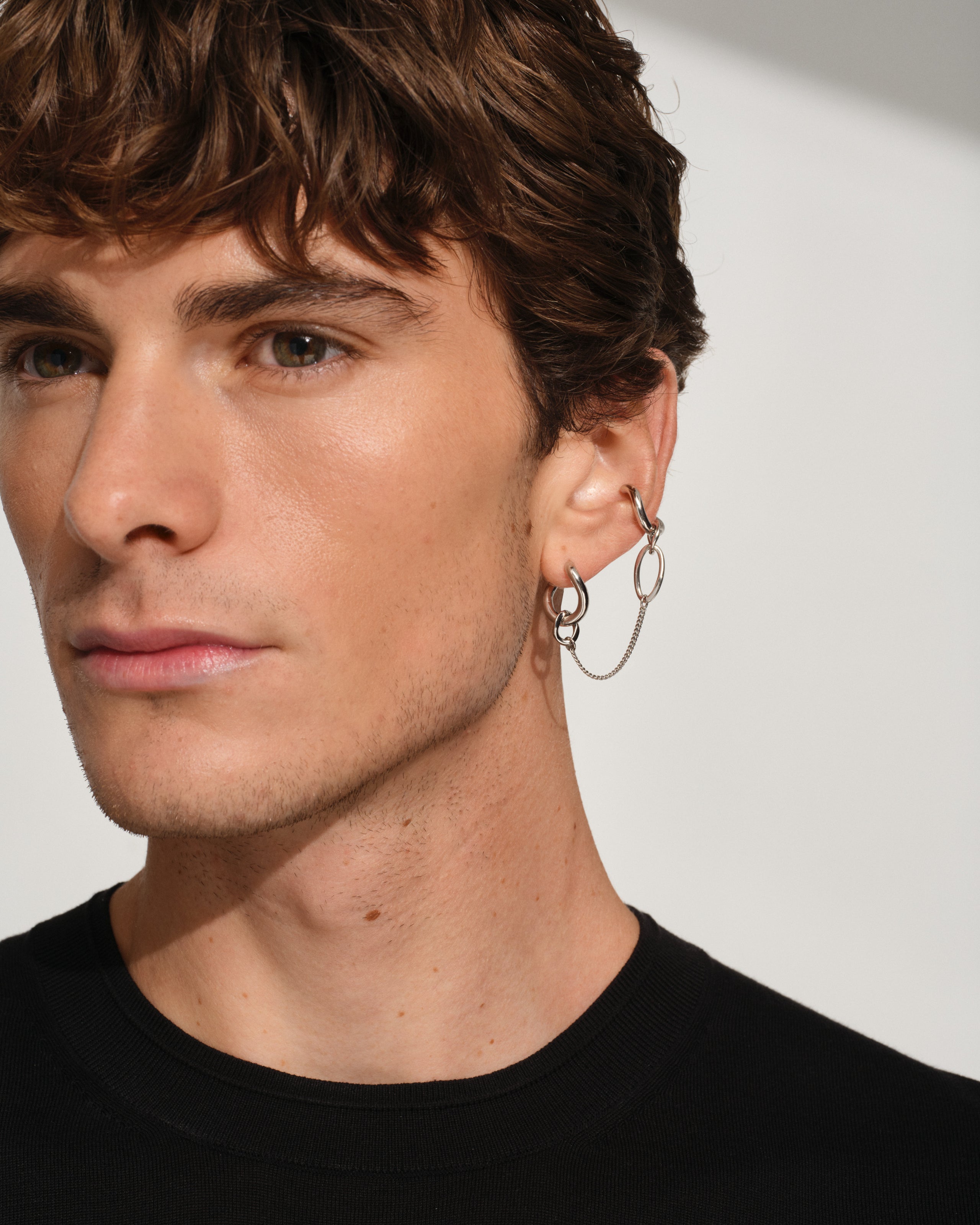 River Ear Cuff Chained Hoop