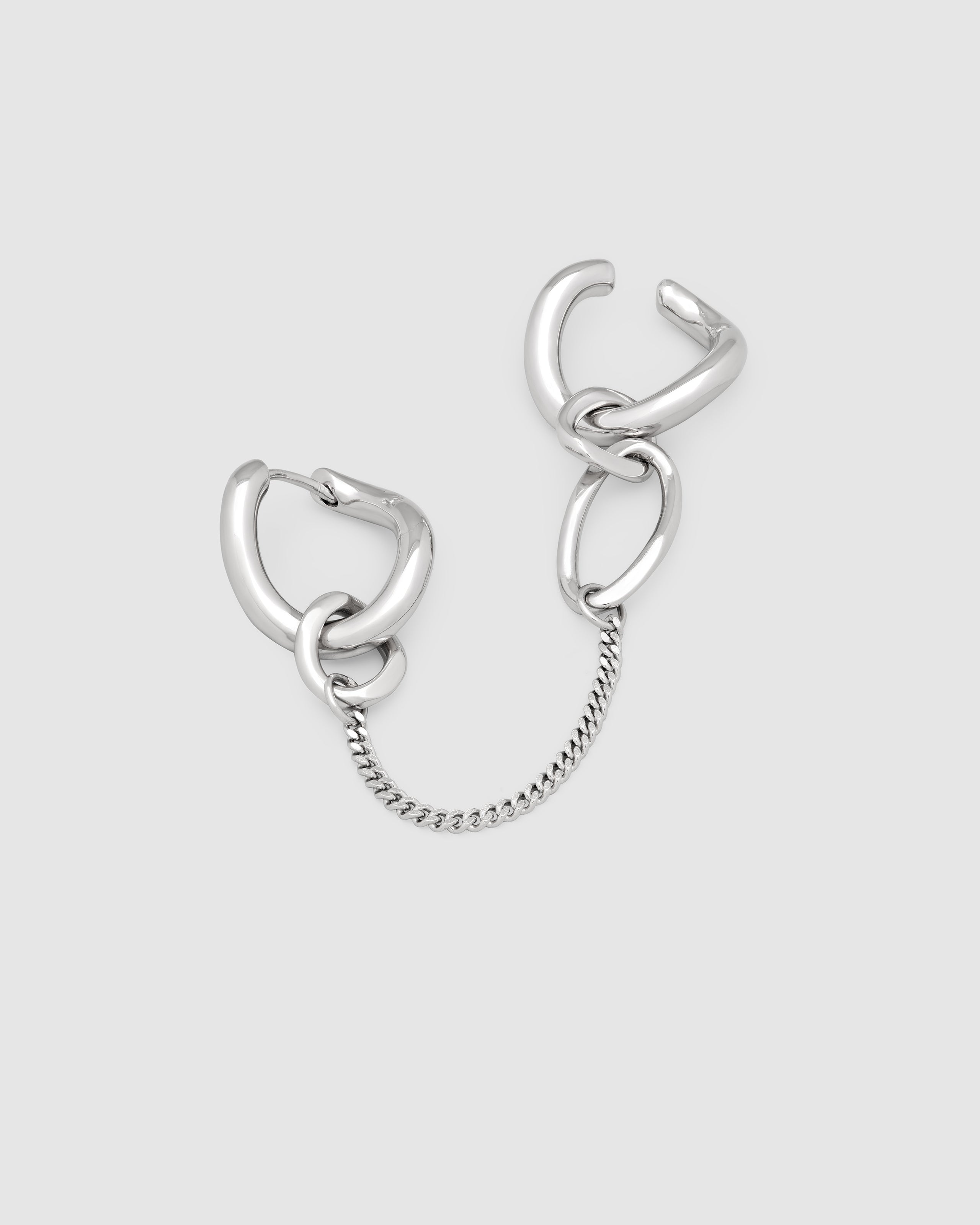 River Ear Cuff Chained Hoop