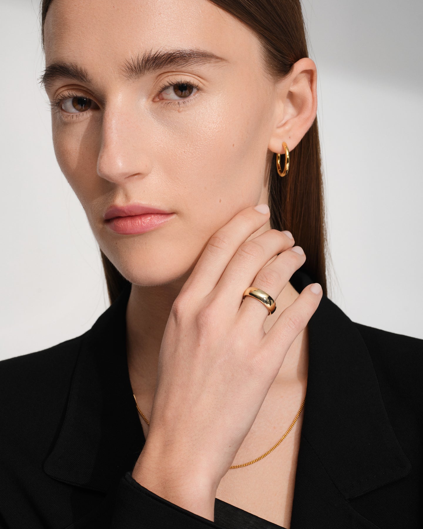 Classic Band Large Polished Gold