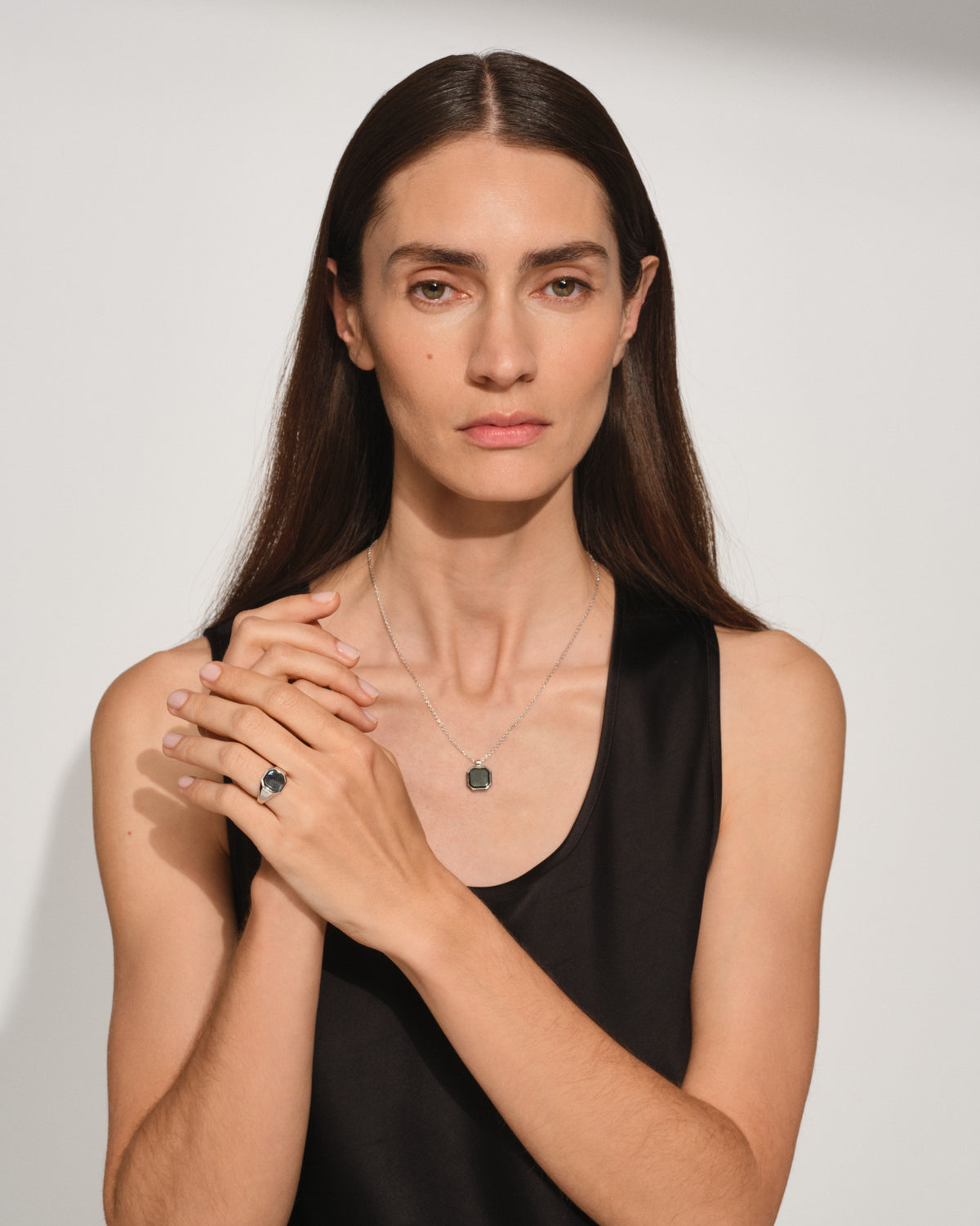 Dan Pendant Black Larvikite