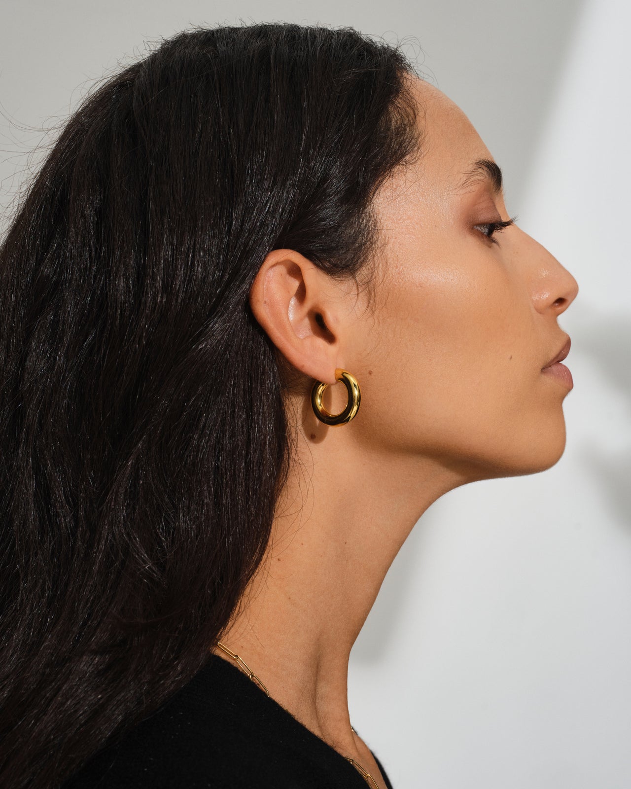 Chunky Hoops Medium Gold