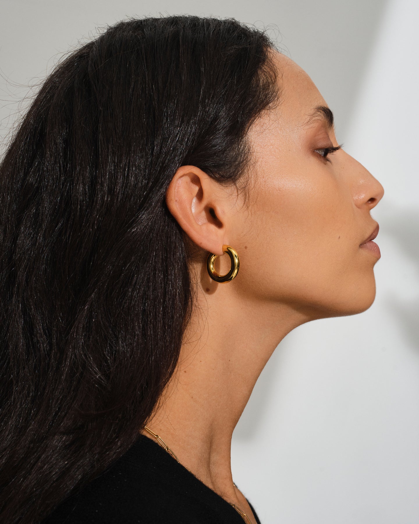 Chunky Hoops Medium Gold