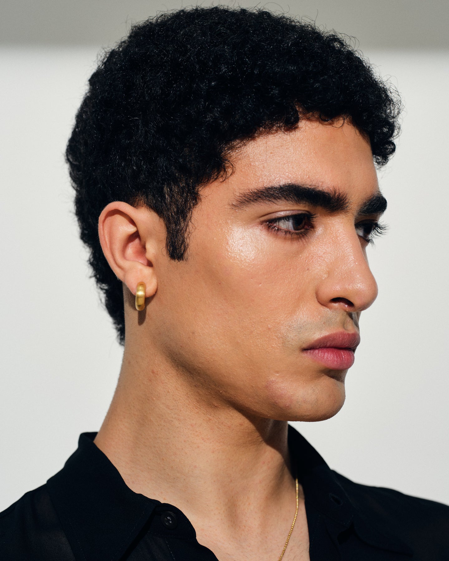 Chunky Hoops Satin Small Gold