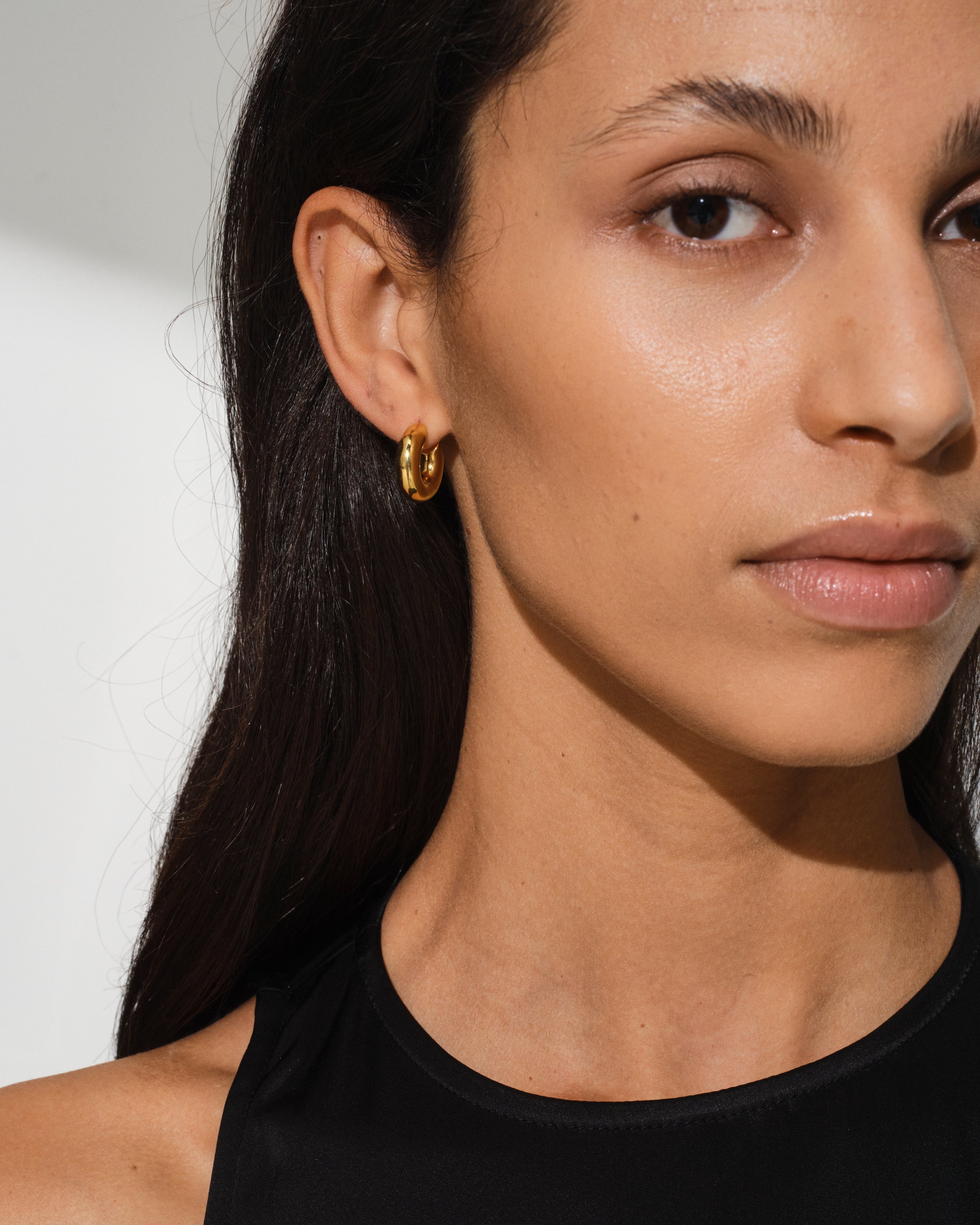 Chunky Hoops Small Gold – Tom Wood