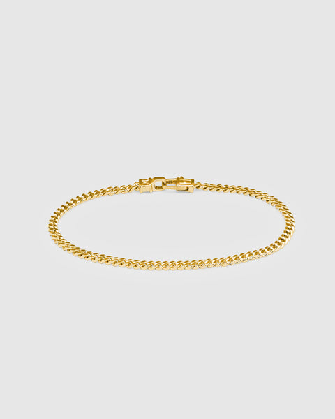 Curb Bracelet M Gold – Tom Wood