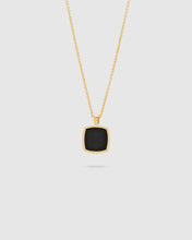 Cushion Pendant Onyx Gold