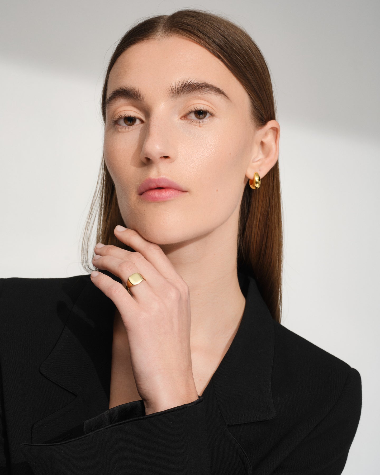 Ice Hoops Small Gold