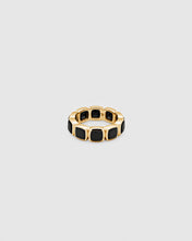 Cushion Band Black Onyx Gold