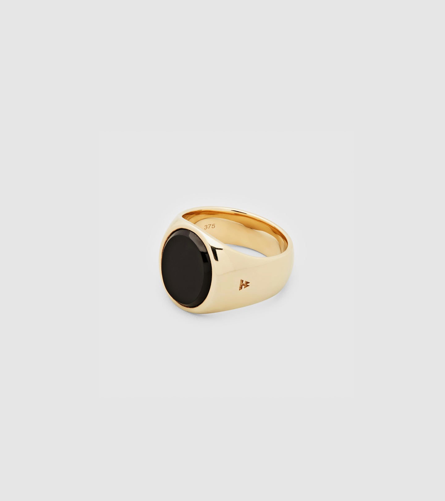 Oval Gold Black Onyx