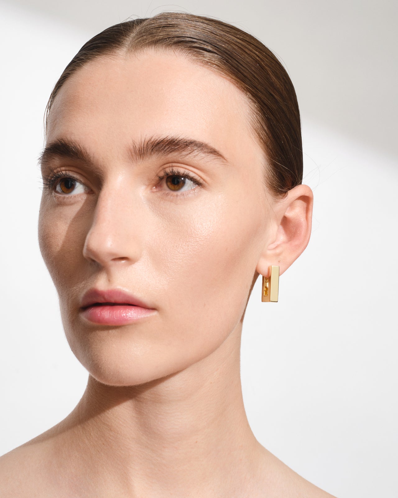 Square Hoops Gold