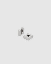 Square Hoops Satin Small