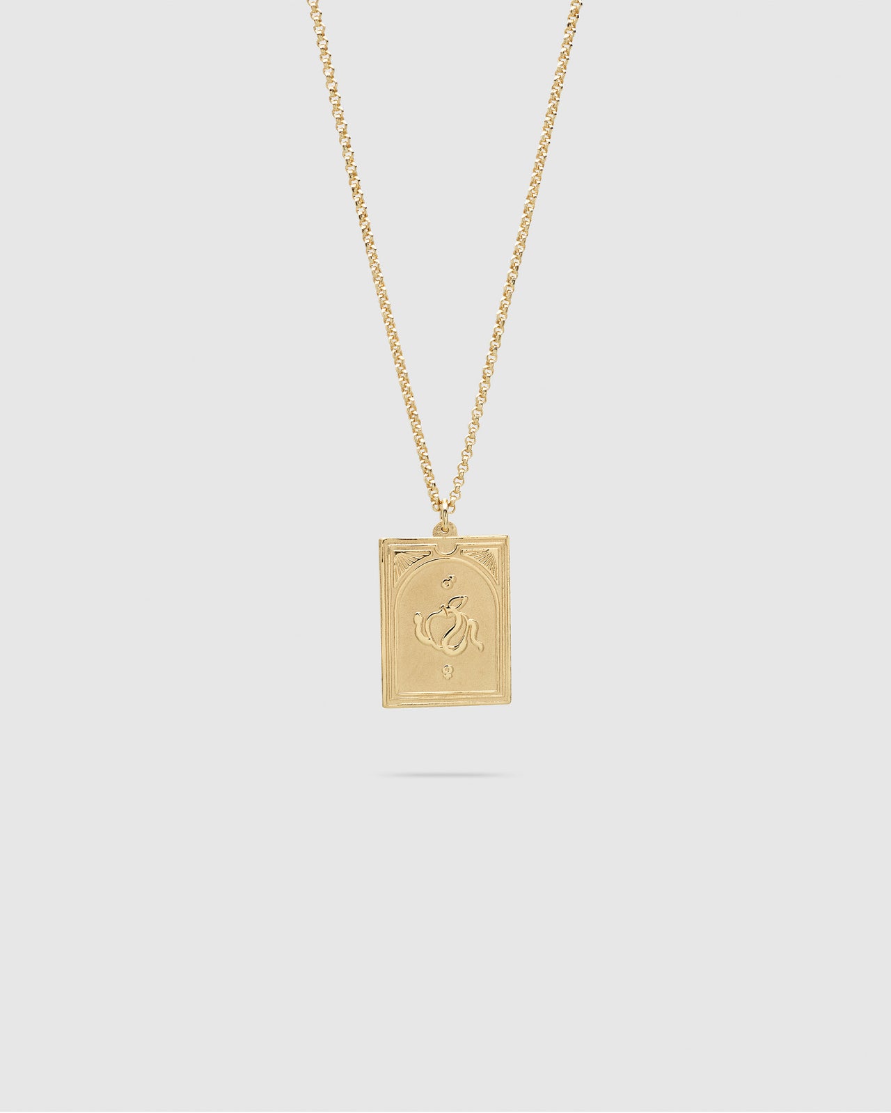 Tarot Lovers Pendant Gold