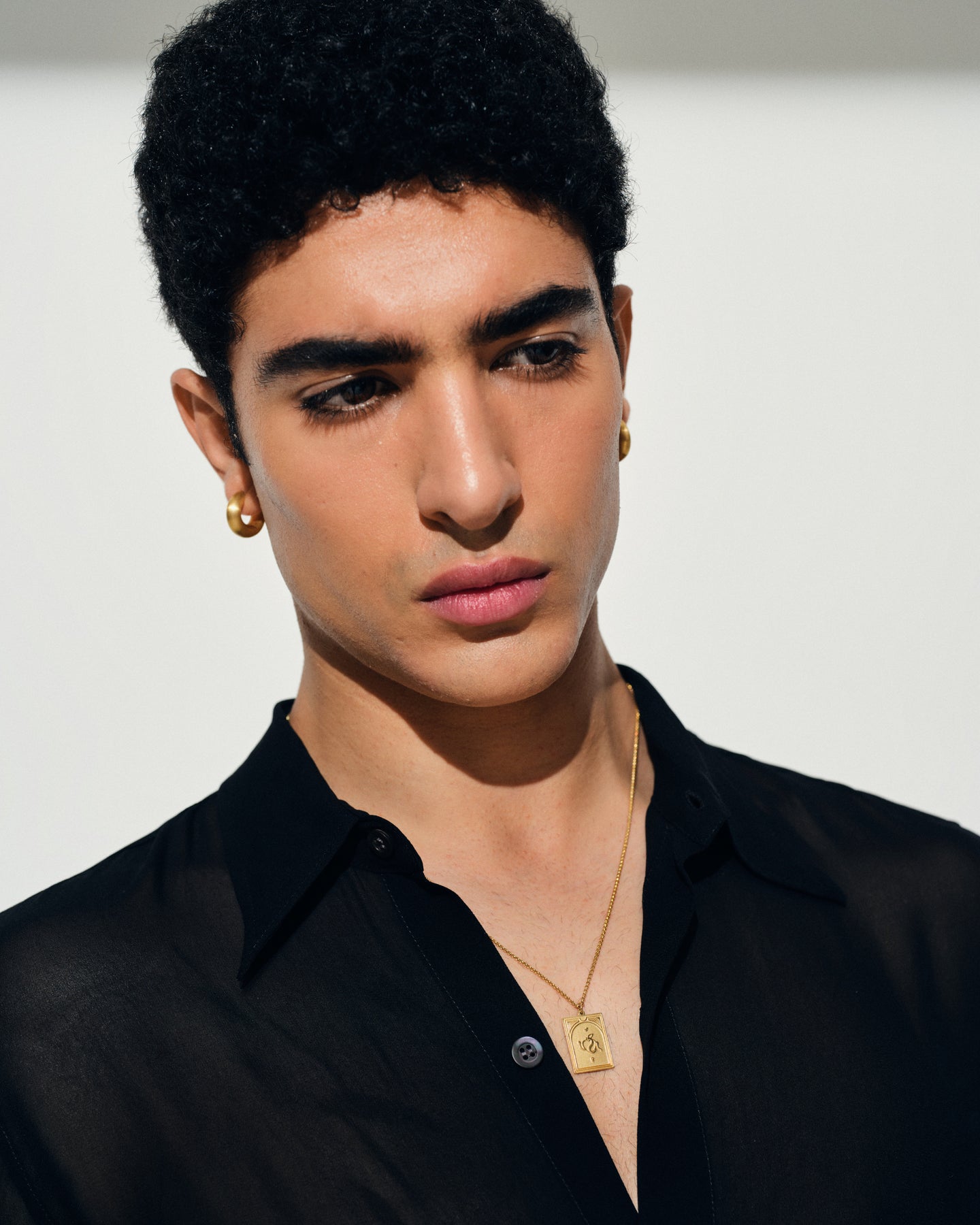 Tarot Lovers Pendant Gold