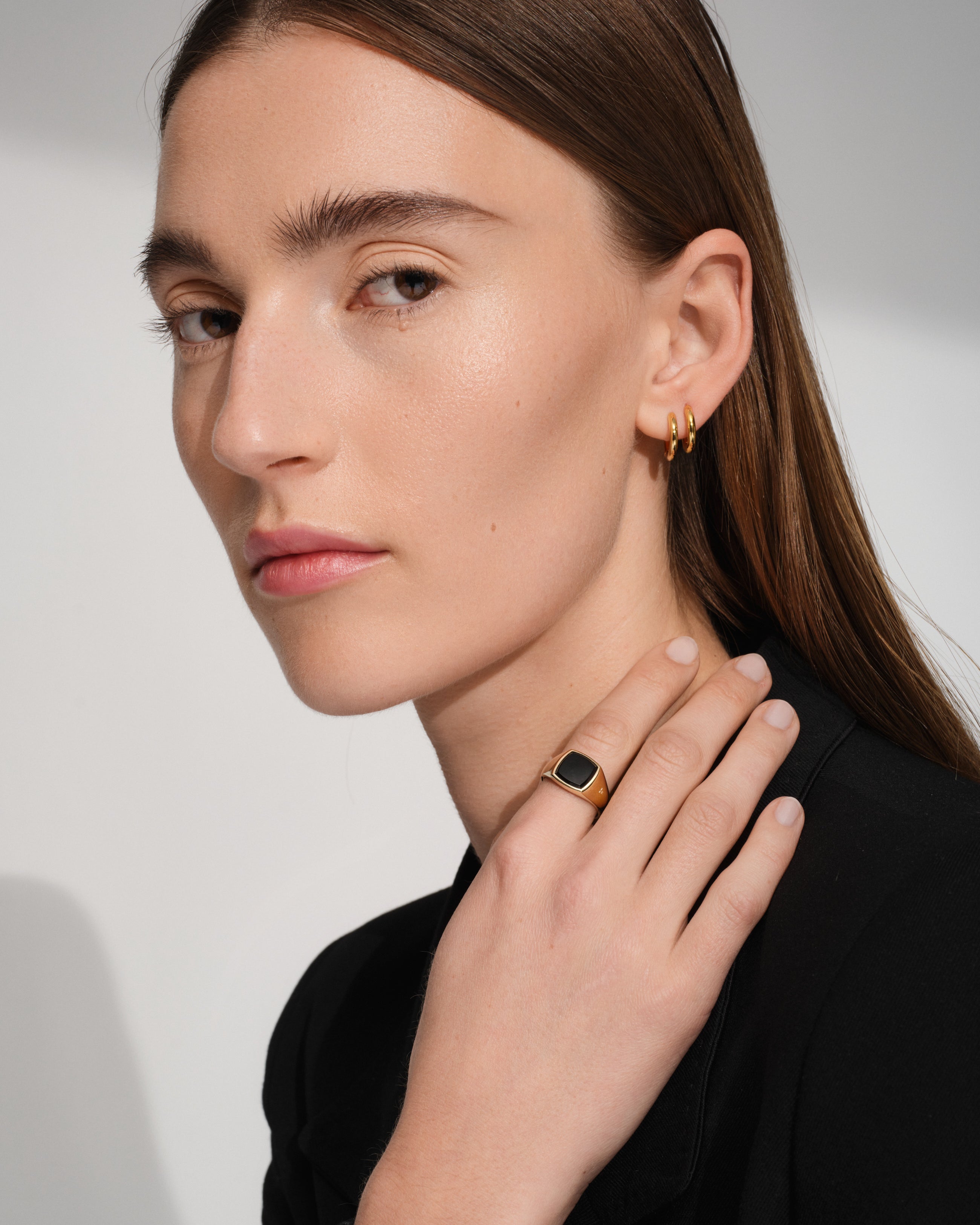 Kay Ring Gold Black Onyx – Tom Wood