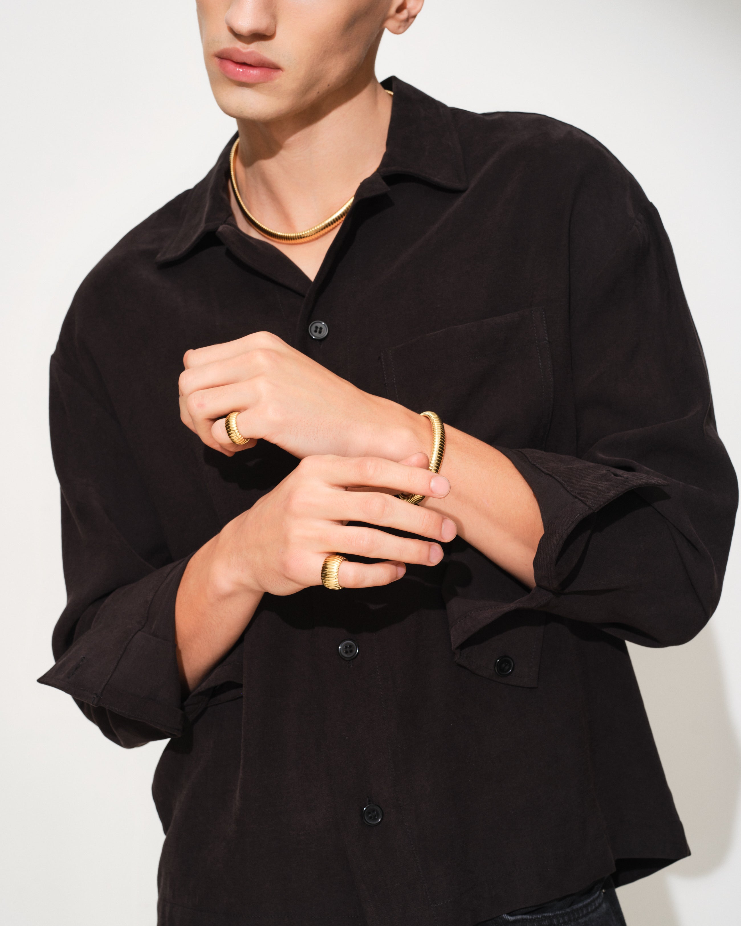 Tubogas Ring Medium Gold – Tom Wood