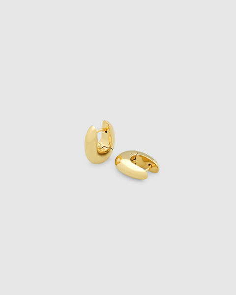 Pebble Hoops Small Gold – Tom Wood
