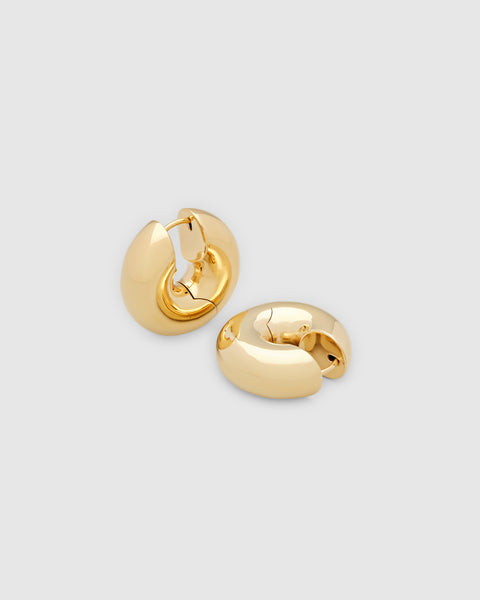 Sphere Hoops Large Gold – Tom Wood