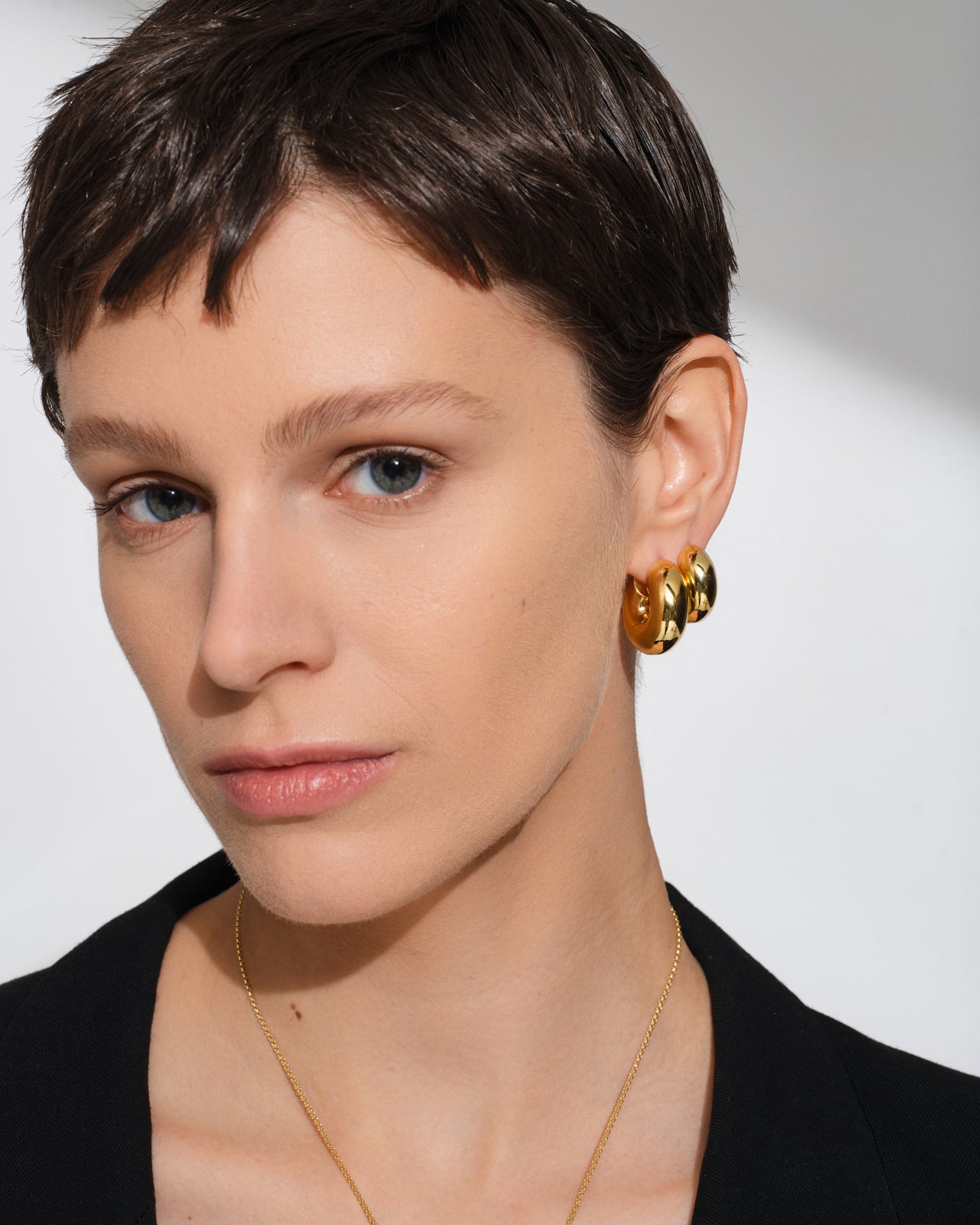 Sphere Hoops Large Gold