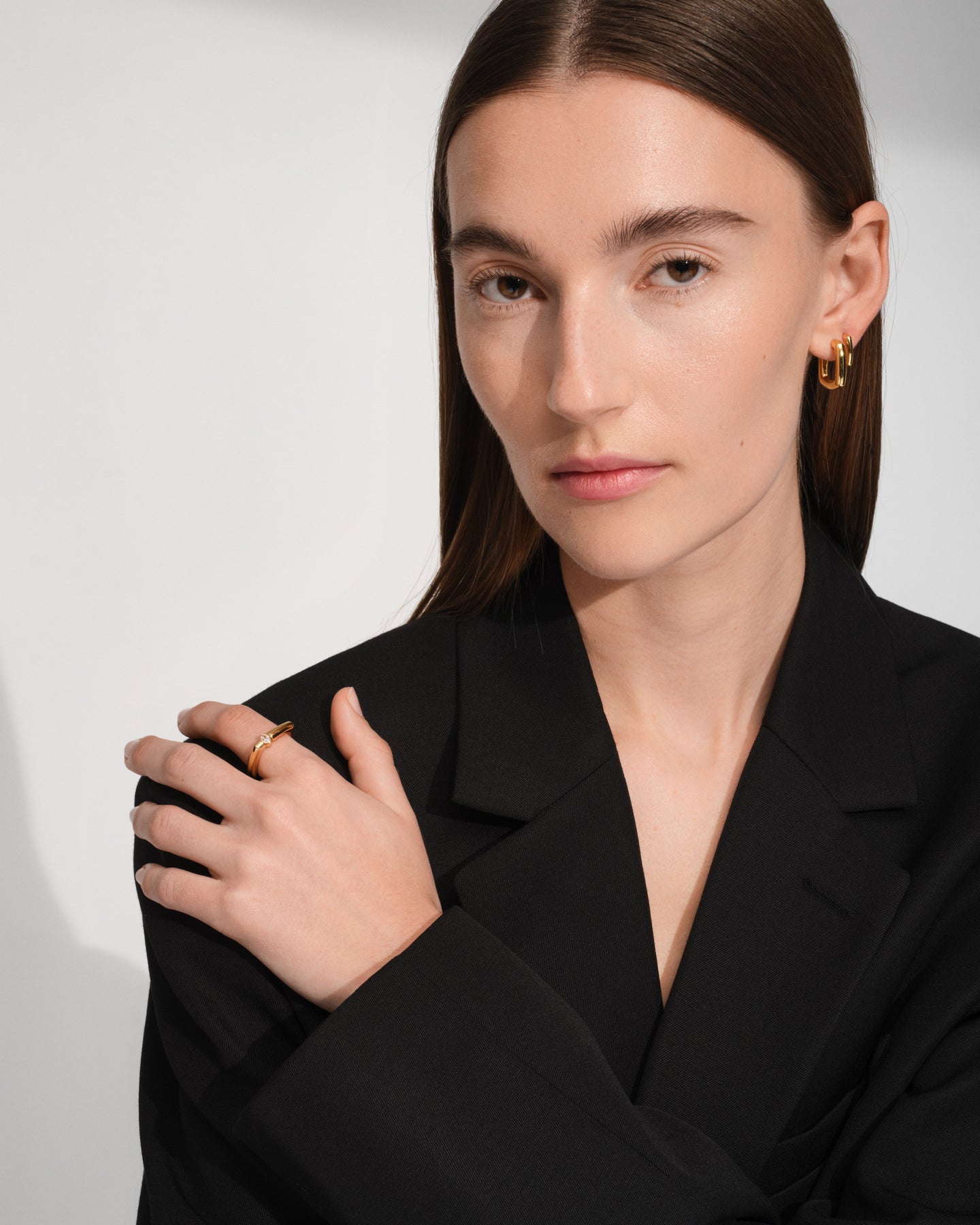 Frame Ring Slim Gold Marquise