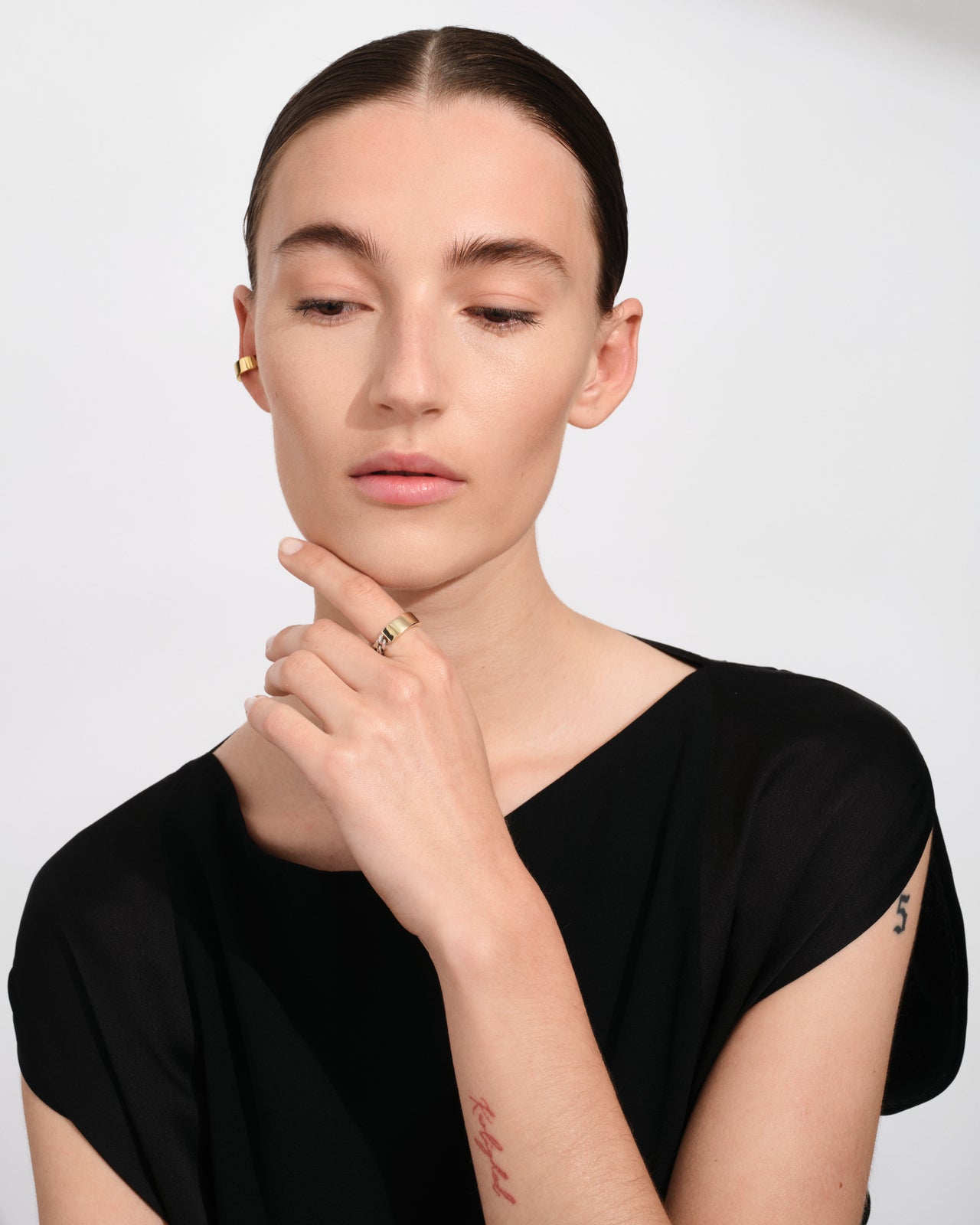 ID Band Ring Gold Top