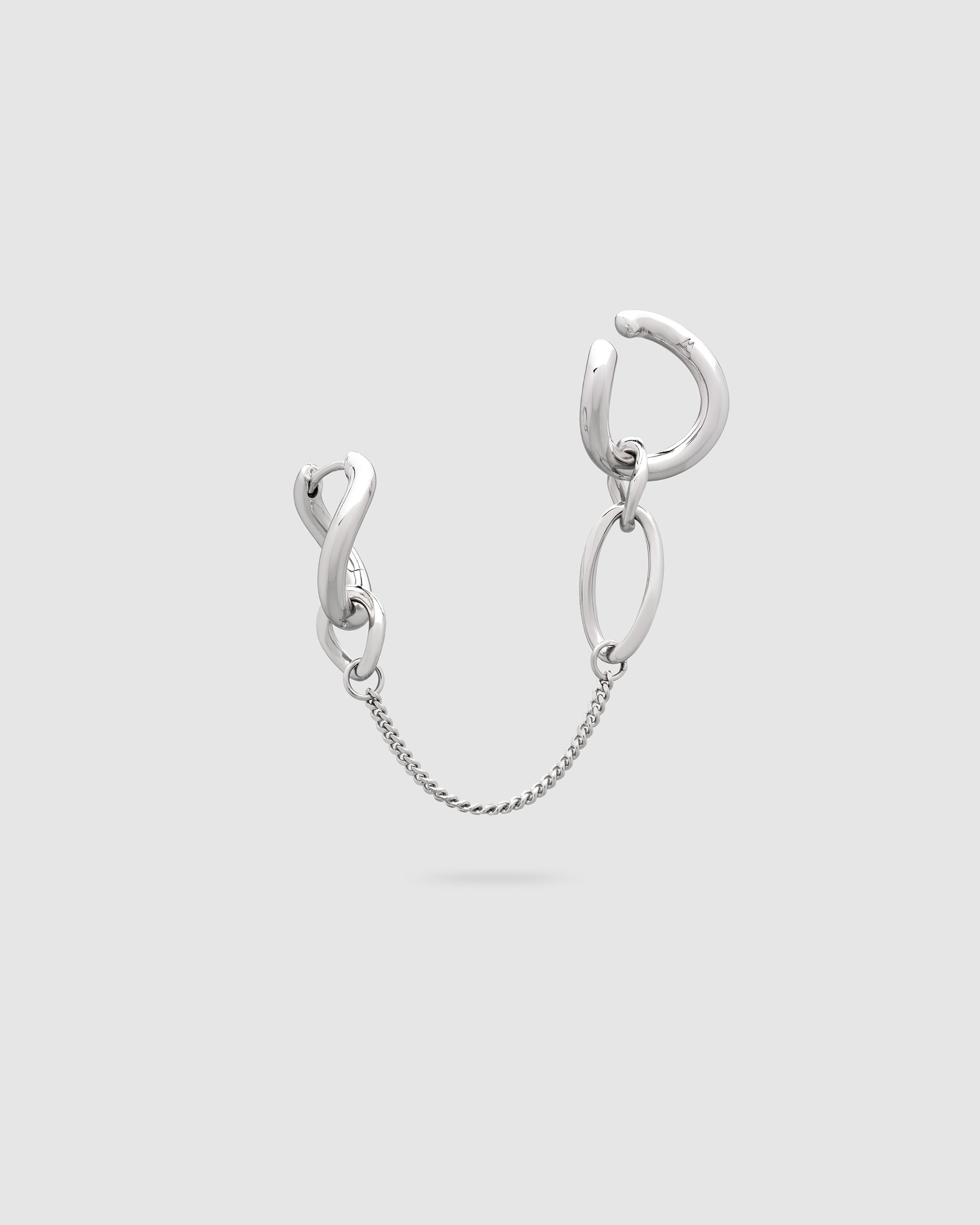 River Ear Cuff Chained Hoop
