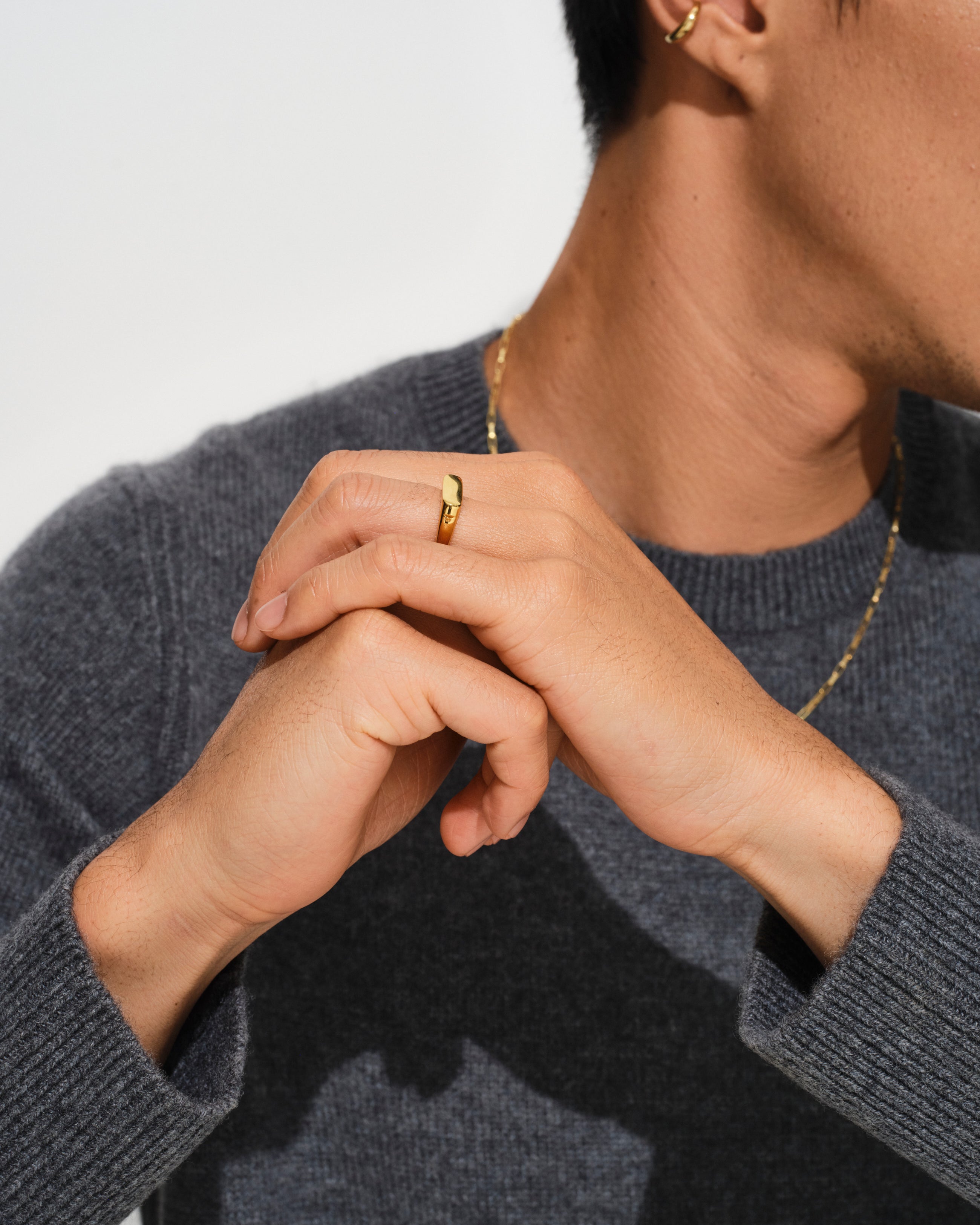 TOMWOOD Knut Ring サイズ46（6号） Knut Ring Gold – Tom Wood