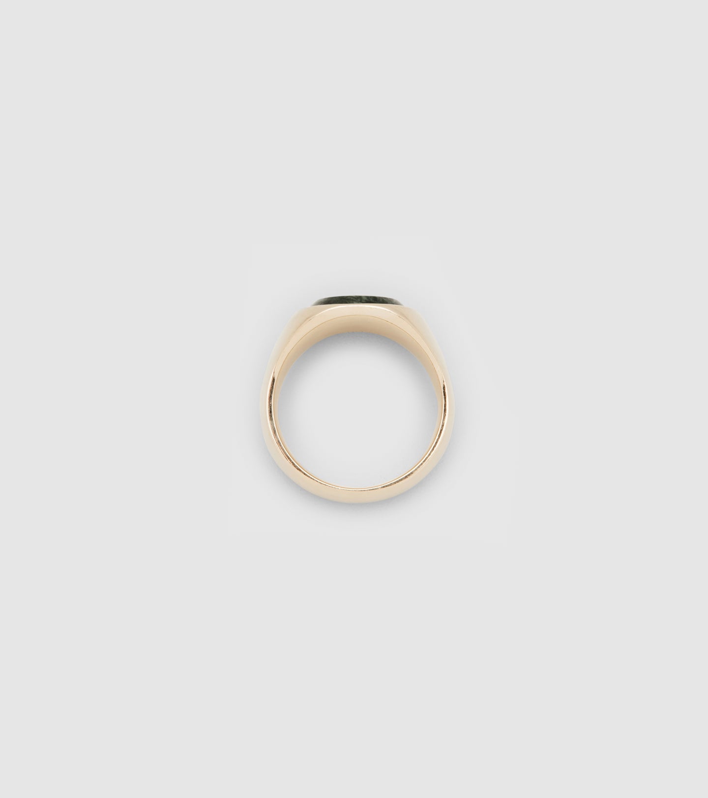 Oval Gold Green Marble