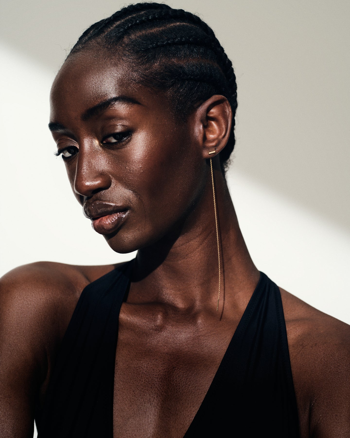 Sleek Ear Chain Gold Brilliant 140 mm