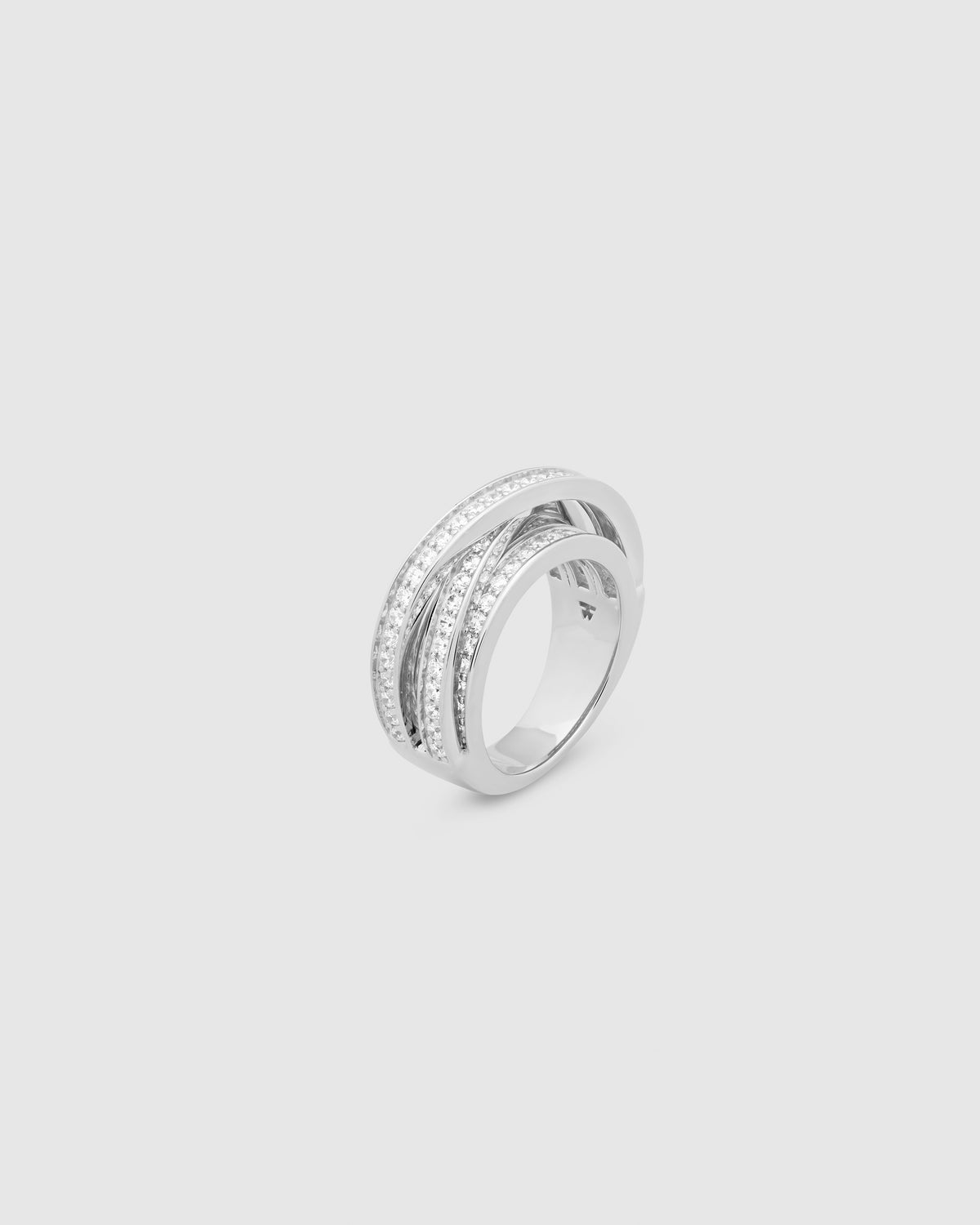 Orb Ring Slim Clear White